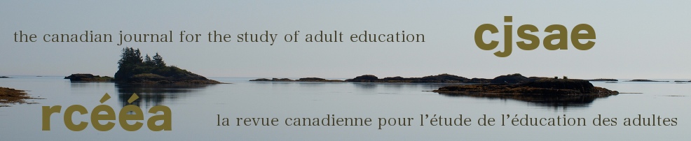 Canadian Journal For The Study Of Adult Education 115