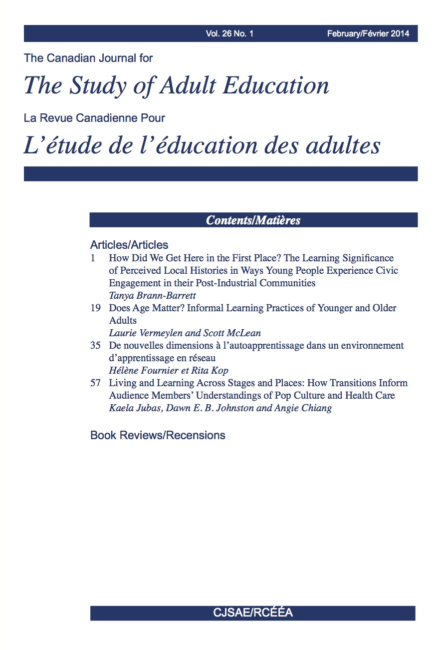 					View Vol. 26 No. 1 (2014): Transitions in Learning
				